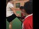 实拍女教师脱高鞋轮流敲打学生手掌视频
