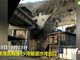 实拍甘肃在建高速隧道口山体滑坡 黄土顷刻滑落国道被堵